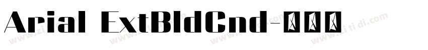 Arial ExtBldCnd字体转换
